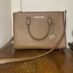 *BRAND NEW* Michael Kors MK Kellen Medium Satchel Brown Leather Bags Purse 