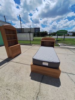 Twin Platform Bed with Storage