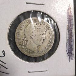 25 cents Barber Quarter 1916
