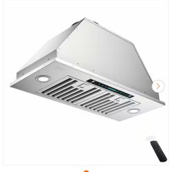 iKTCH 28 in. 900 CFM Ducted Insert with LED 4 Speed Gesture Sensing and Touch Control Panel Range Hood in Stainless Steel