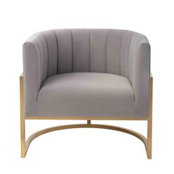 Velvet Barrel Chair  