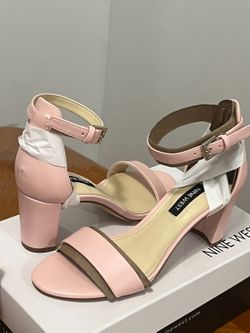Nine West Pruce Ankle Strap Block Heel Sandals