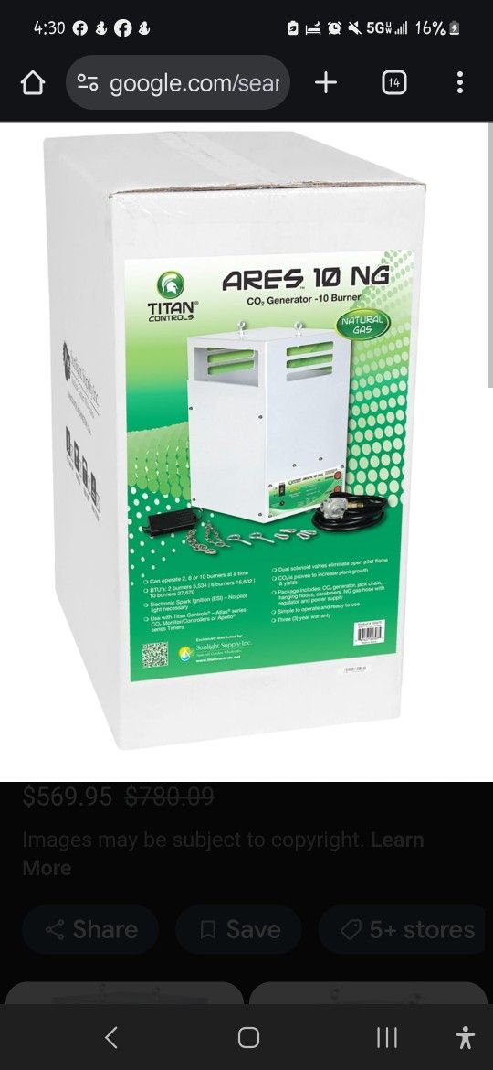 Titan Controls Ares 10 Co² Generator - NG