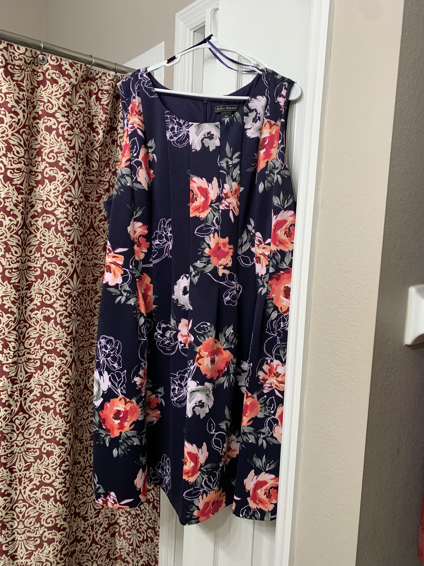 Jessica Howard Floral Dress Fit & Flare 24W