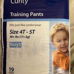 New 6 Packages Of Curity Pull Up Diapers / Training Pants Size 4T -5T Boys