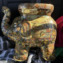 Japanese Satsuma Moriage Elephant 