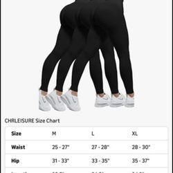 3 SEAMLESS HIGH WAISTED LEGGINGS SIZE LARGE