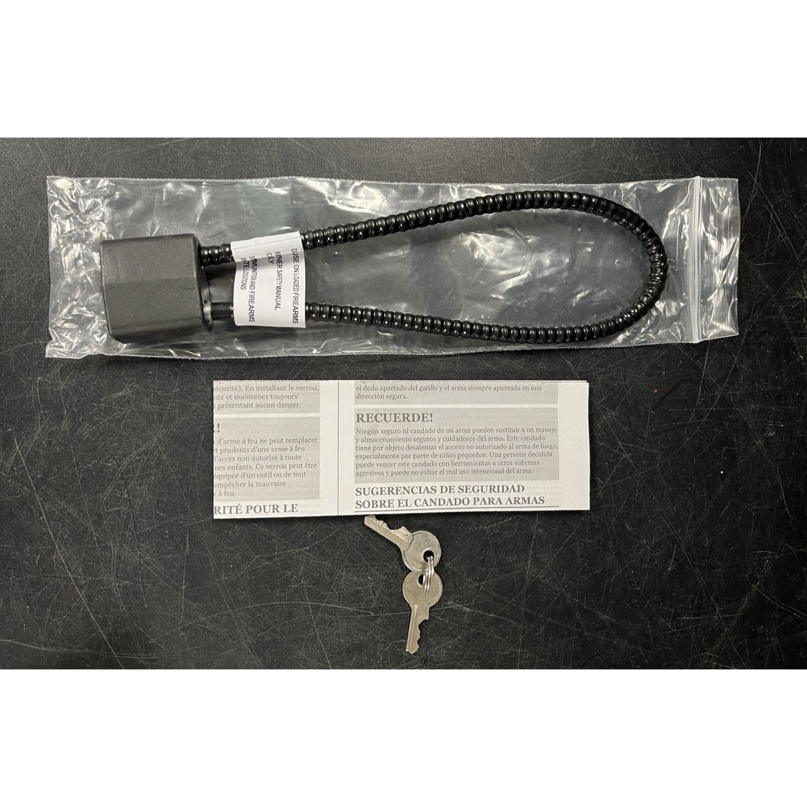 Regal R15LC gun lock. Cable Lock and Keys
