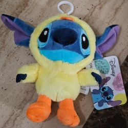 Disney Stitch Dressed as a Chick Plush Clip 
