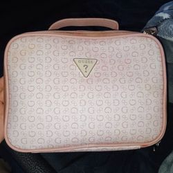 Pink Guess Makeup Bag
