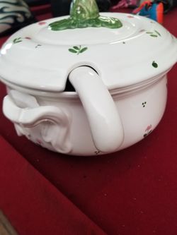 Soup terrain with spoon