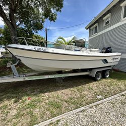 1989 22’2” Aquasport With Trailer And 150 HP Mercury OptiMax 