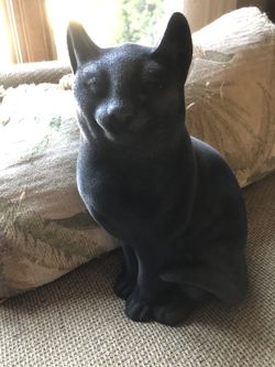 Black Cat Statue Indoor Use