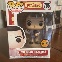 Chase Funko Pop Television - Mr. Bean Pajamas #786 CHASE Teddy Bear Vinyl Figure