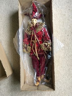 Harlequin Porcelain Doll
