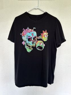 Rick & Morty T-Shirt / Graphic Tee / Colorful Skull / Large / Men Women Teen / Adult Swim