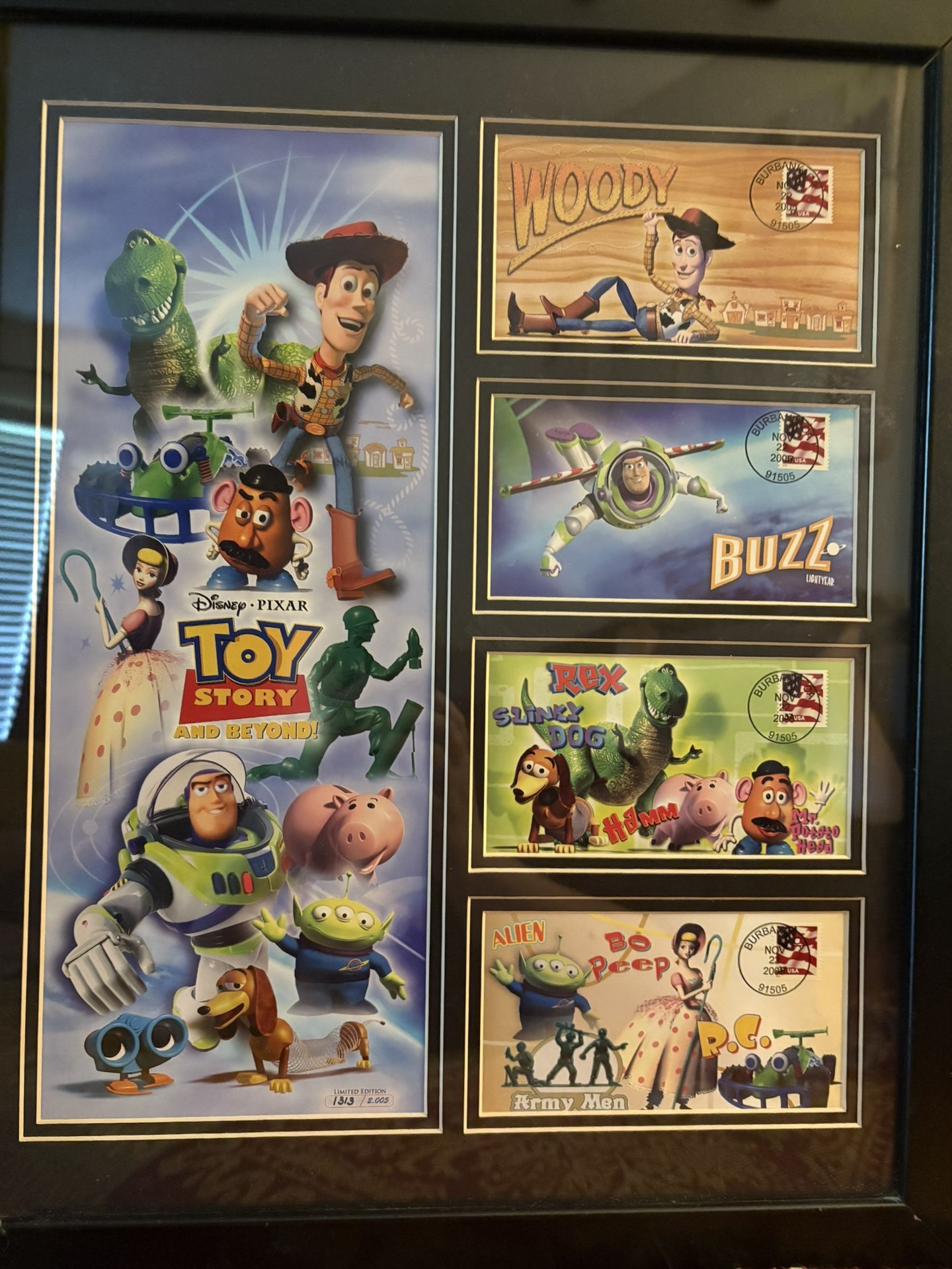 Disney Pixar Toy Story and beyond (rare art and stamps) Only 2000 made!