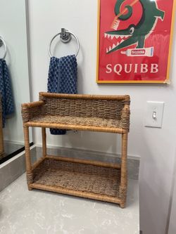 Vintage Wicker Shelf