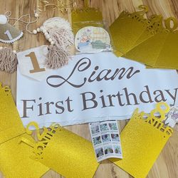 Liam First Birthday Decoration 