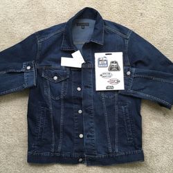 New Denim Jacket with Exclusive Star Wars Patches size L