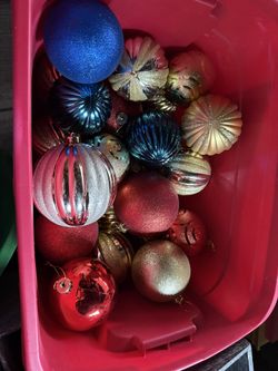 Christmas Tree Balls Large Lot Of 26