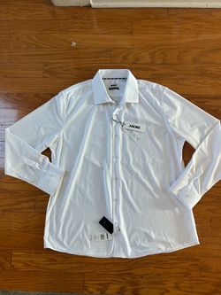 NWT DKNY Men's White Classic Dress Shirt size XL 17-17.5. 34/35