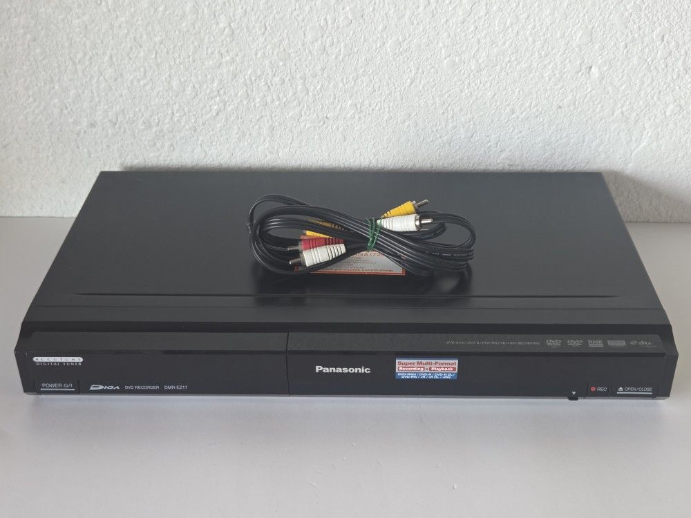 Panasonic DMR-EZ17 DVD Recorder/Player With AV Cables