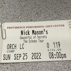 2 Tickets to Nick Mason