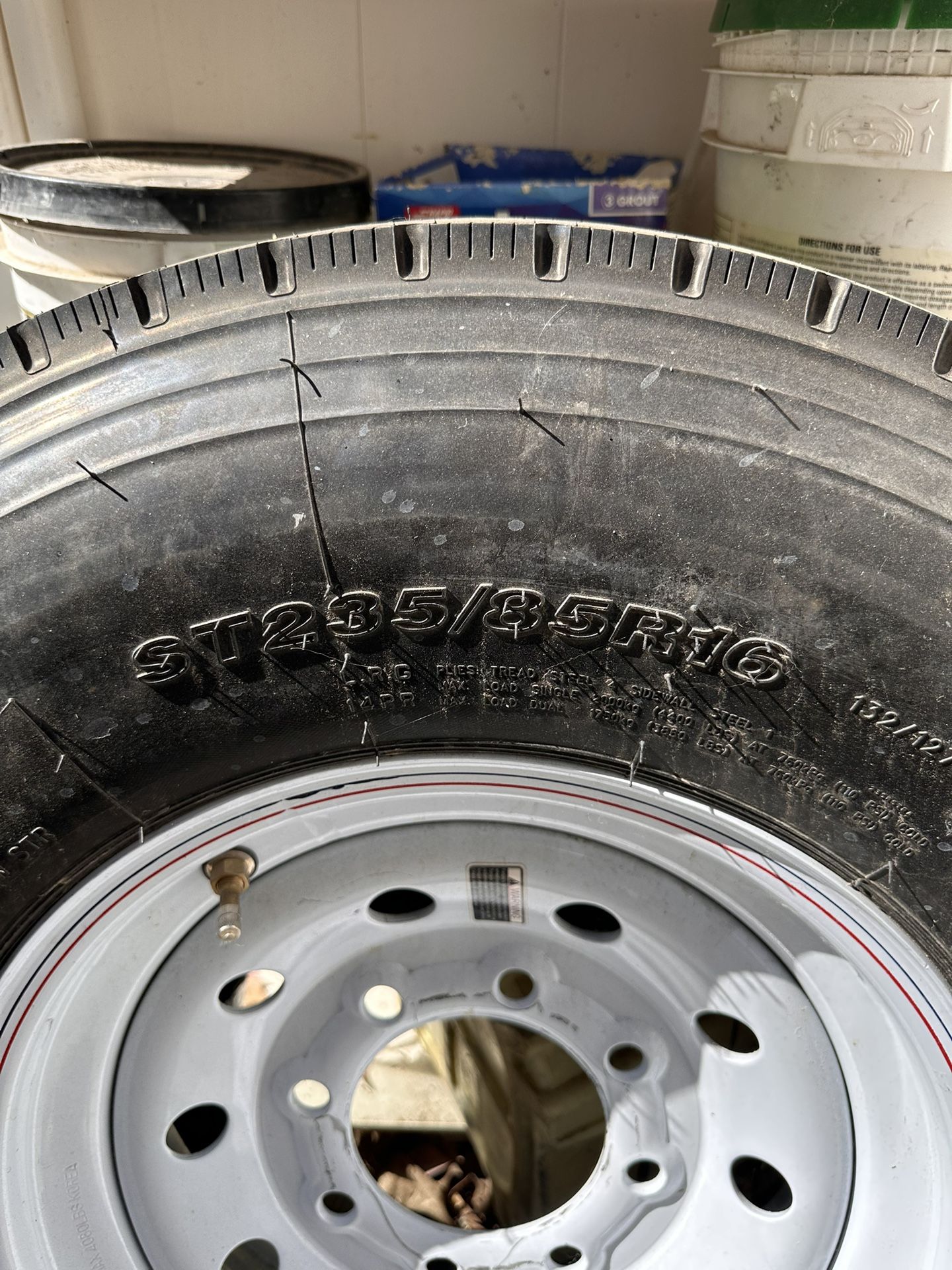 Trailer Tire And Rim - New - 235-85-R16