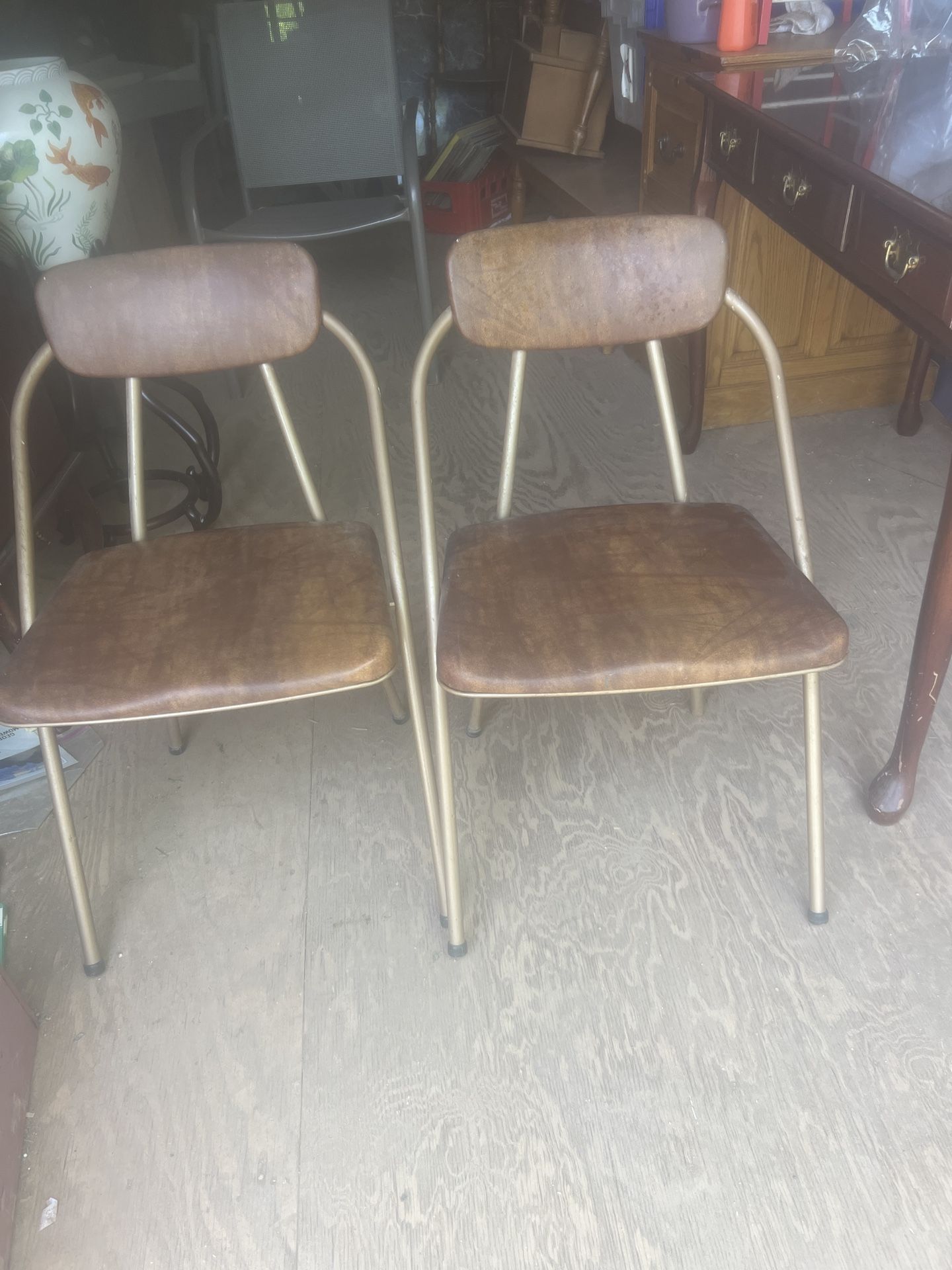 A Pair Of 1950s Fold Up Chairs 