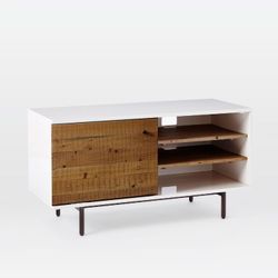 46’’ West Elm Reclaimed Wood With White Lacquer Media Console