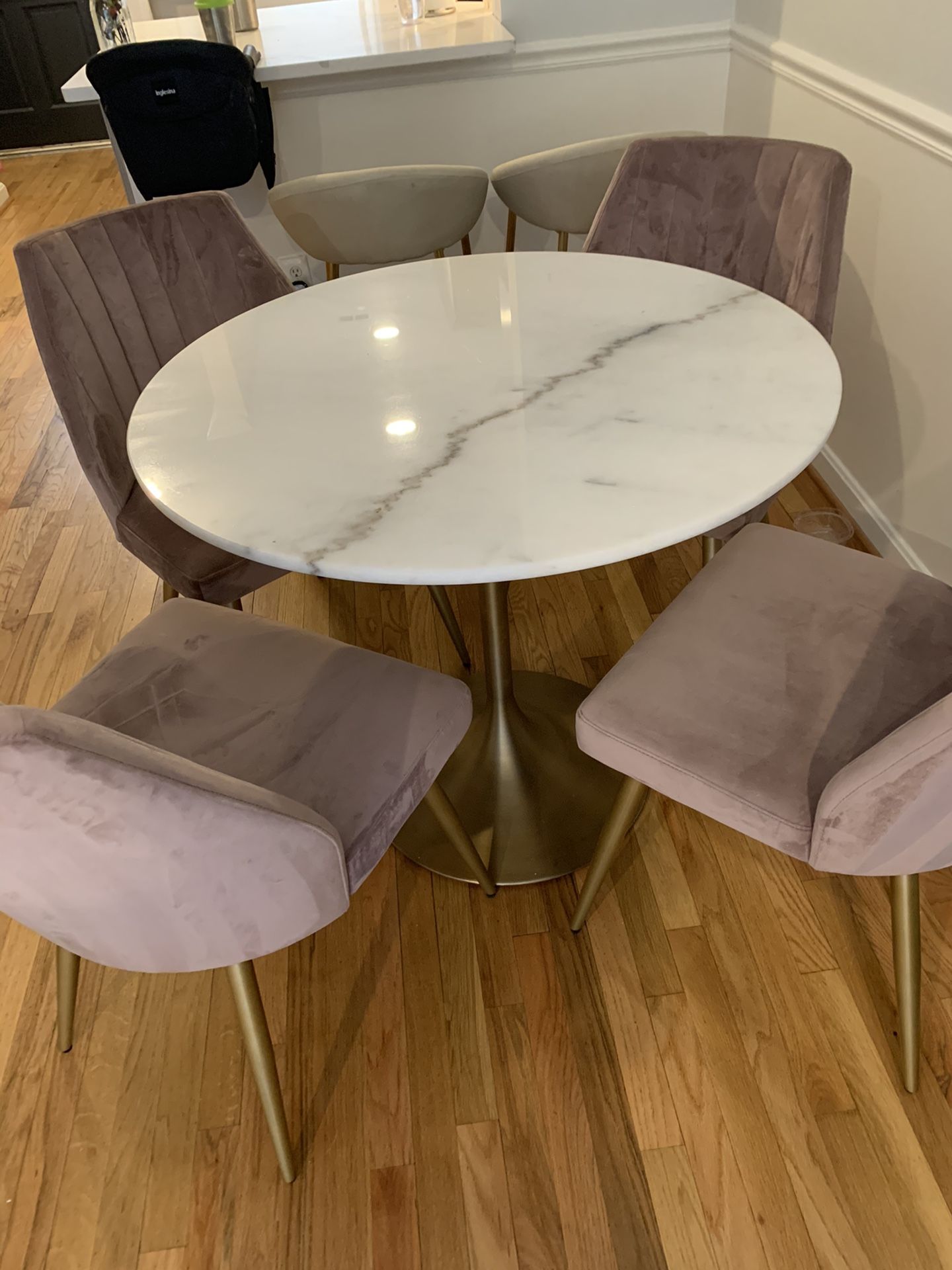 World Market Leilani Tulip Marble Top Dining Table for Sale in