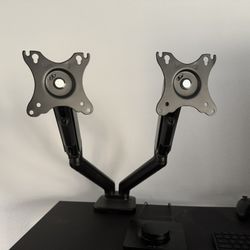 Dual Monitor Stand - PUTORSEN Gas  Dual Monitor Arm Fits Two 17 to 27 Inch Screens - Each Arm Holds 4.4 to 14.3lbs