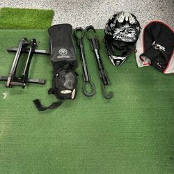 Bike Helmet, Shin Pads/Knee Pads, Bike Holder