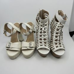 Fashion Nova & Just Fab Wedge Heels White