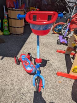Spider-Man scooter three-wheeled child