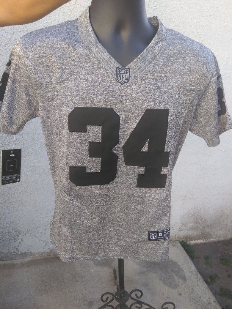 Raiders Rare New BO JACKSON.!! Charcoal Jersey 