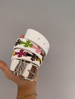 Chrome Multicolor Crosses Belt