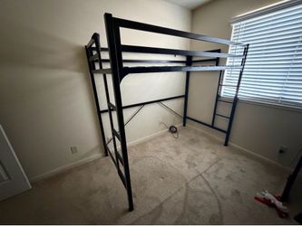Twin Loft Bed Frame (metal heavy duty 330lb limit)