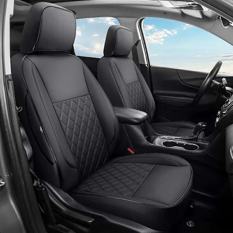 New GIANT PANDA Custom Fit Malibu Seat Covers 2016-2024, Full Coverage Leatherette Chevy Malibu Interior Accessories for Select L LS LT RS Premier, Bl