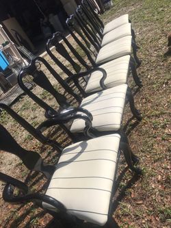 6 chairs handed wood black