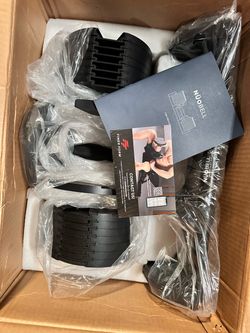 NÜOBELL Adjustable Dumbbell 80lb  black