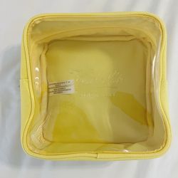 Yellow Cosmetics Box Bag with Clear Top (Kiehl's)