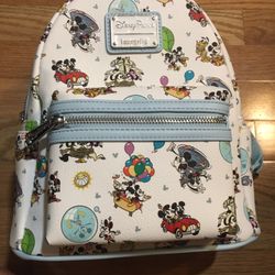 Disneyland Disney Parks Loungefly Mini Backpack Mickey Minnie Railway