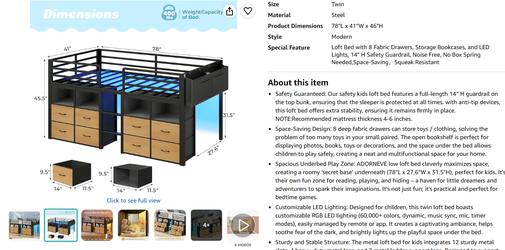 Brand New Twin Loft Bed