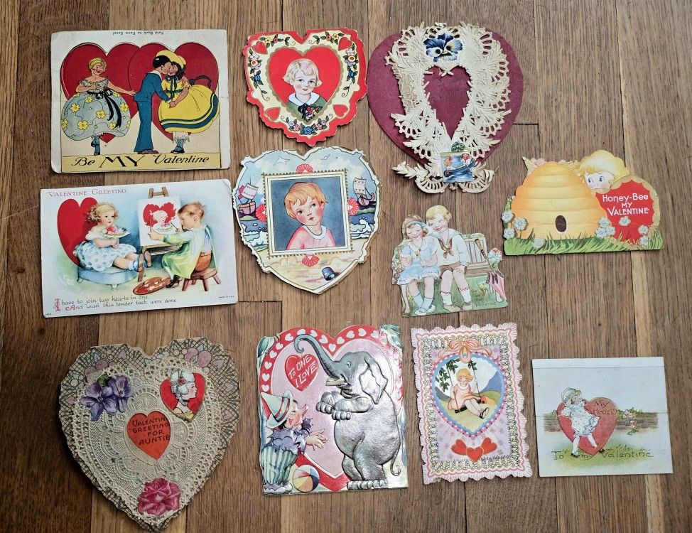 Vintage Valentines Cards Collection