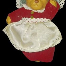 Vintage 1997 Teddy Bear With Bear Stand