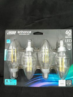 Feit Electric BPETC60950CAFIL/2/RP 60W EQ LED Bulb E26, 4 Bulbs