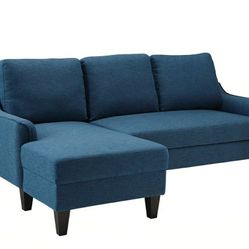 Jarreau Blue Sofa Chaise Sleeper

