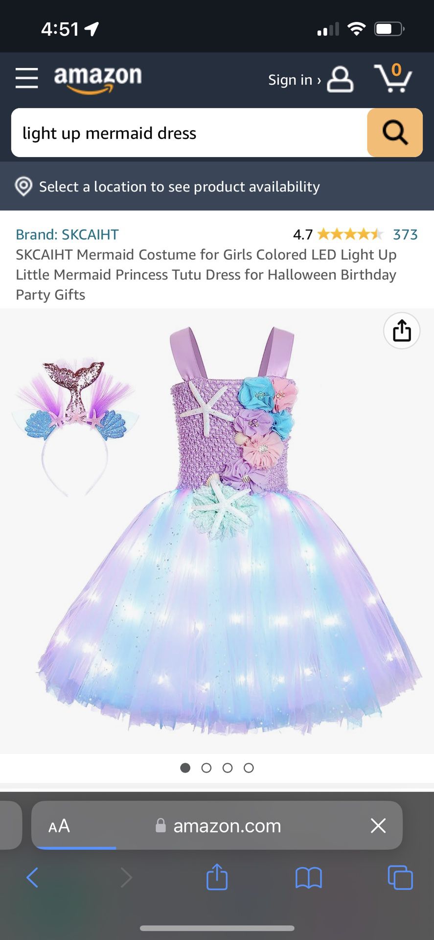 Light Up Rainbow Mermaid dress 